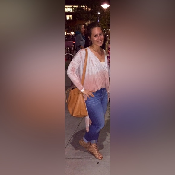 SWELL PINK WRAP STYLE HI LOW SHIRT - Picture 3 of 5